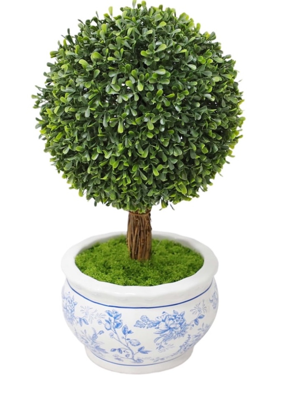 My Texas House Boxwood Artificial 16" Topiary in Floral Pot